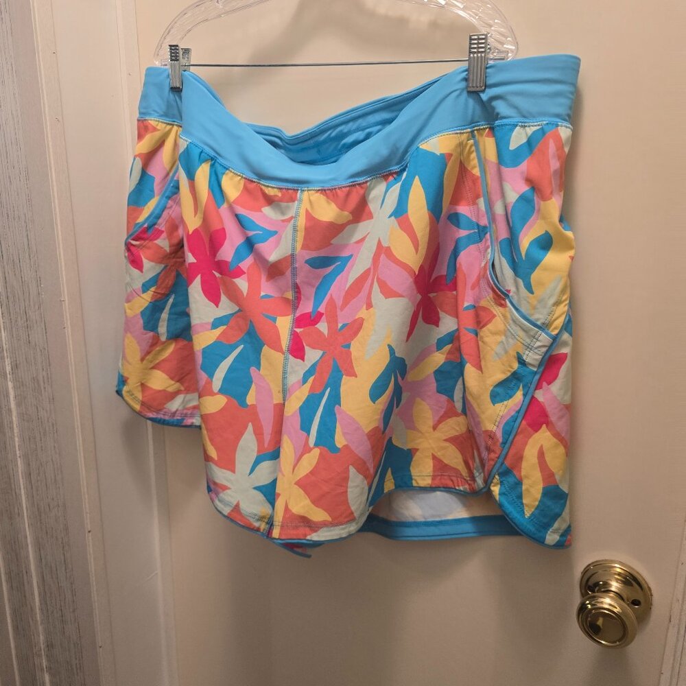 Lands End Women's Active Board Swim Shorts Coverup 26W